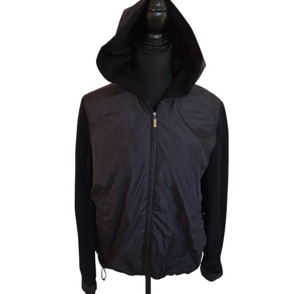 Astra Classic Womens Long Sleeve Warm Windbreaker Hoodie Jacket Black Small